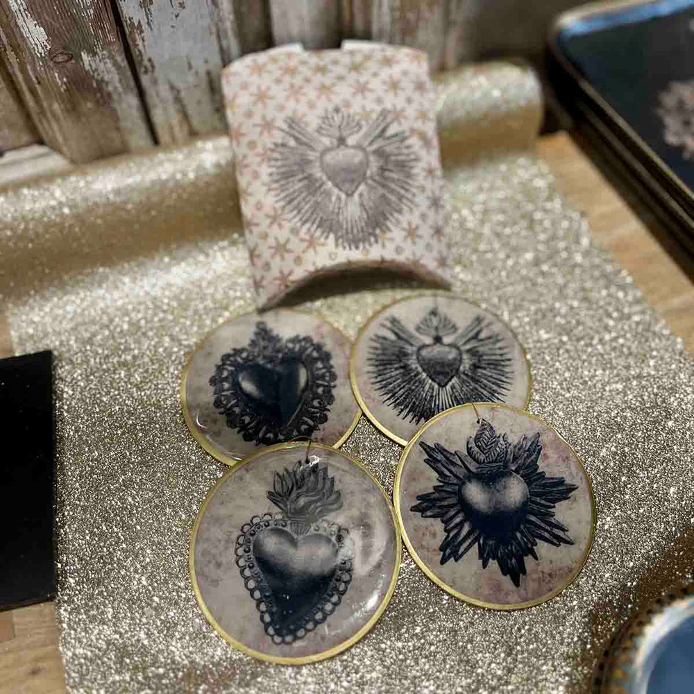 LOT 4 MÉDAILLONS - COEUR