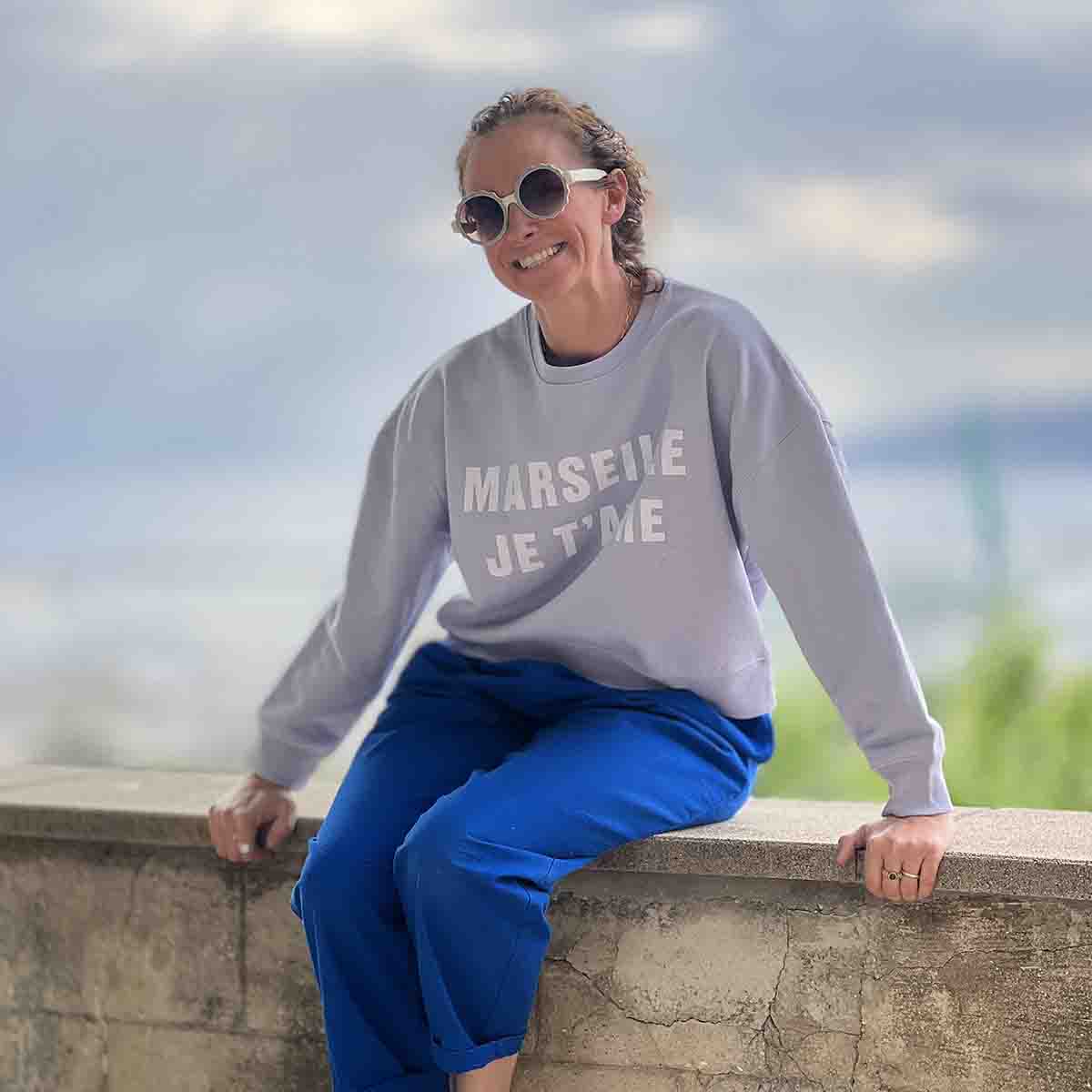 SWEAT MARSEILLE JE T'AIME - LAVANDE