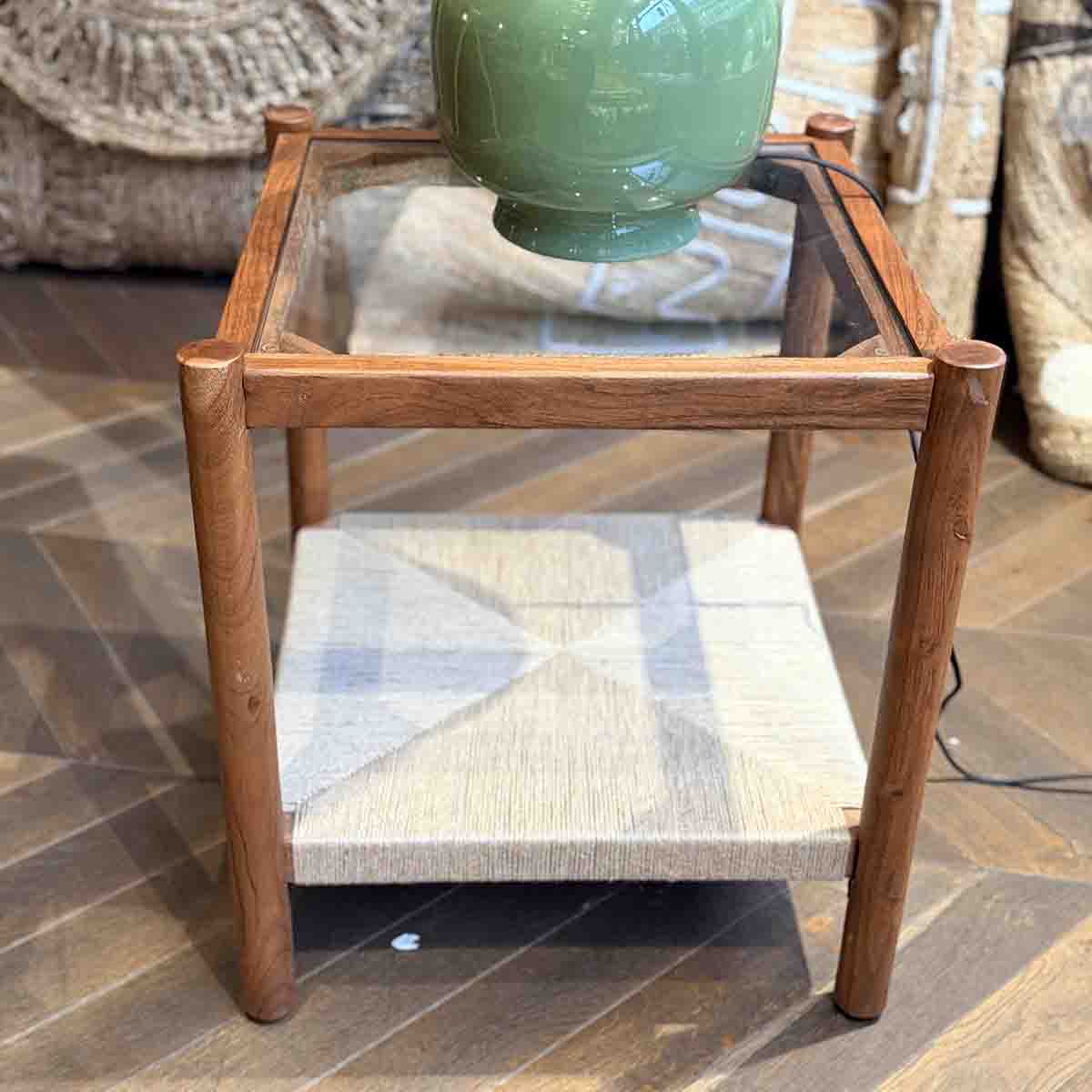 TABLE D'APPOINT BOIS ET VERRE