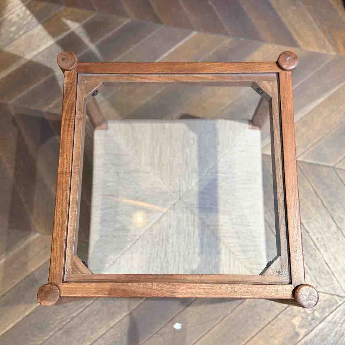 TABLE D'APPOINT BOIS ET VERRE