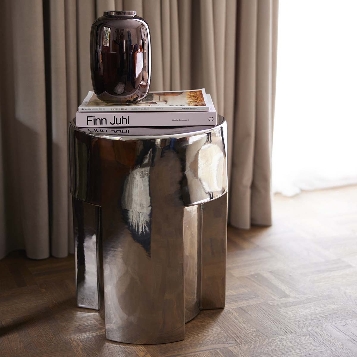 TABLE D'APPOINT CHROME