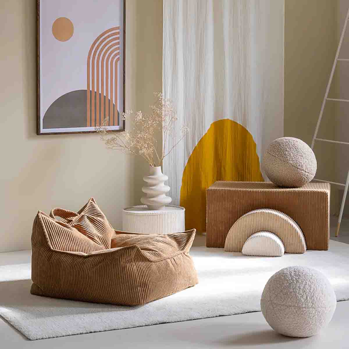 FAUTEUIL POIRE - VELOURS CÔTELÉ