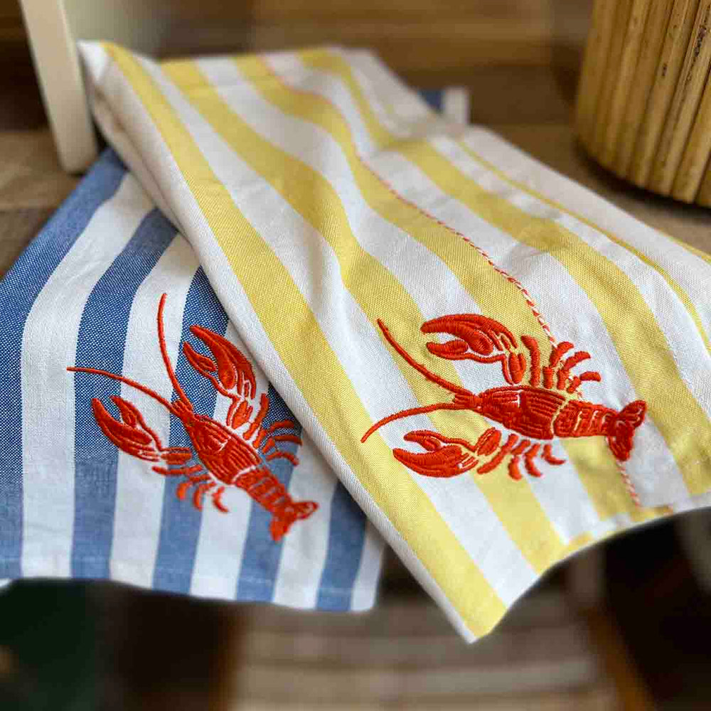 TORCHON BRODERIE HOMARD