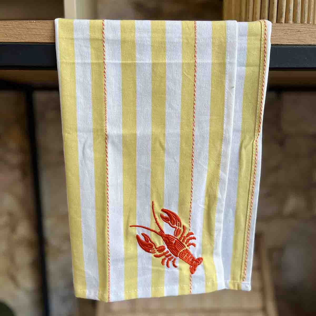 TORCHON BRODERIE HOMARD