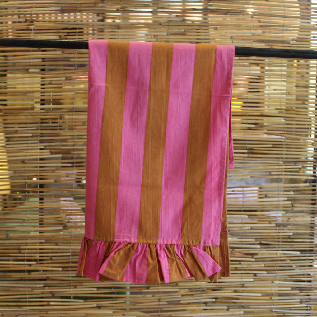 TORCHON ROSE / MARRON