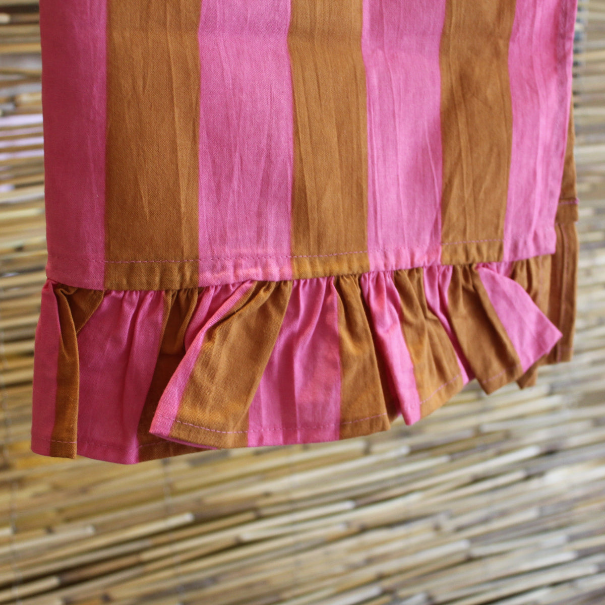 TORCHON ROSE / MARRON