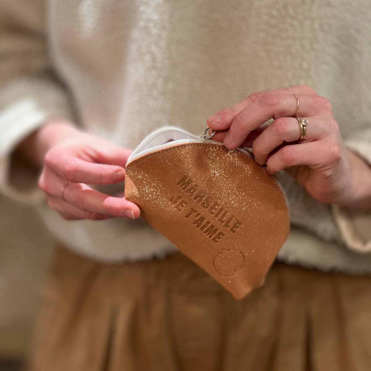 PORTE-MONNAIE EN CUIR - MARSEILLE JE T'AIME