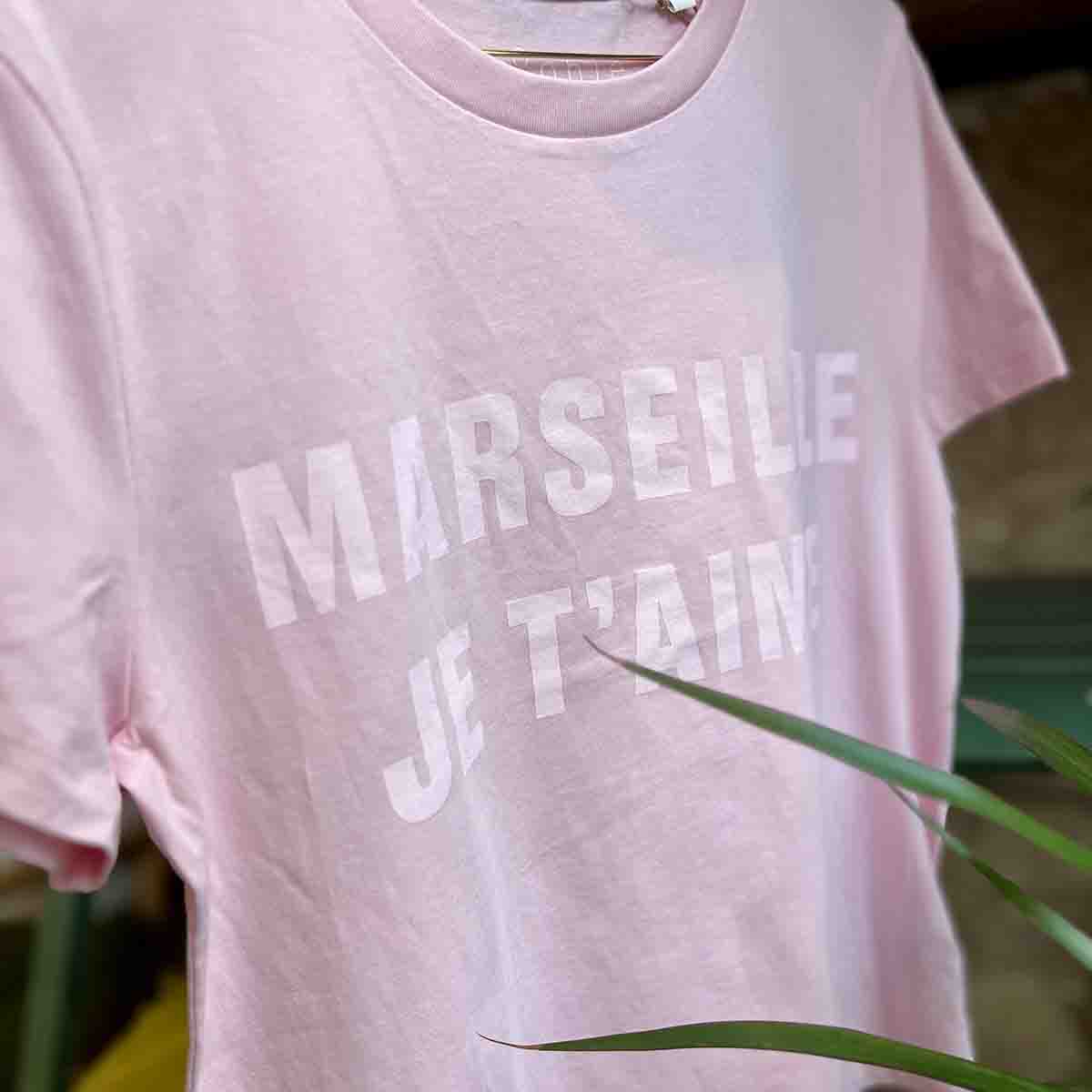 T-SHIRT MARSEILLE JE T'AIME - ROSE