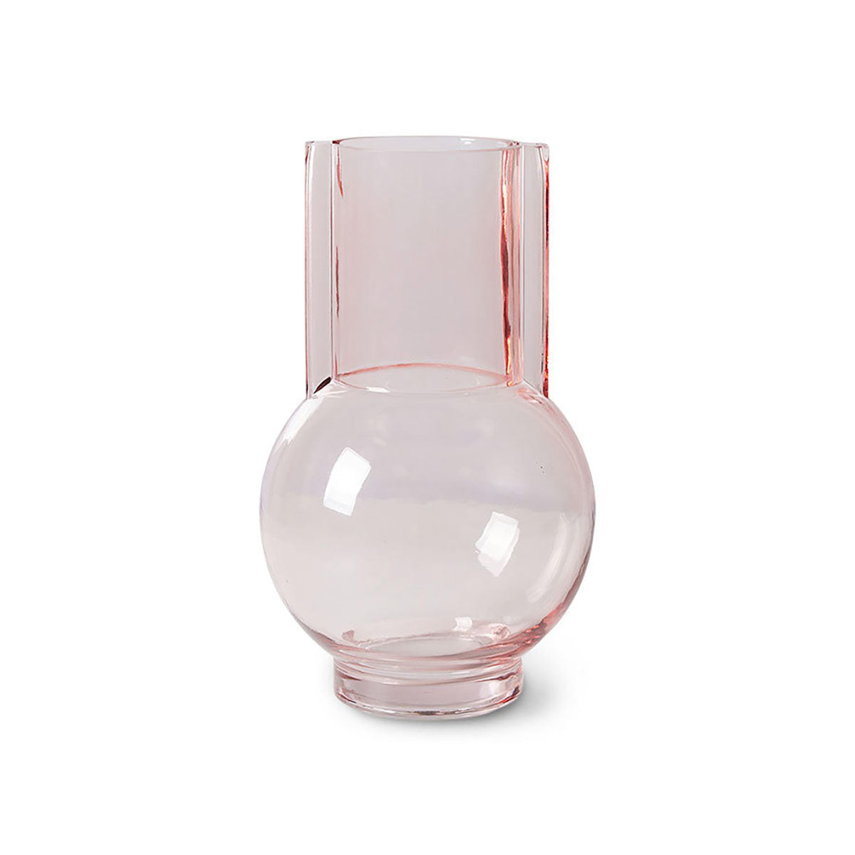 VASE ROSE TRANSPARENT