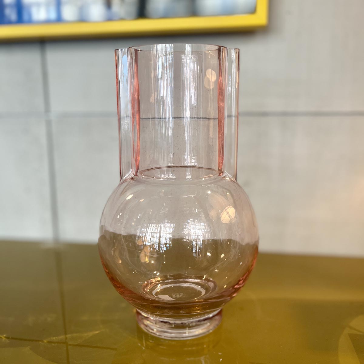 VASE ROSE TRANSPARENT